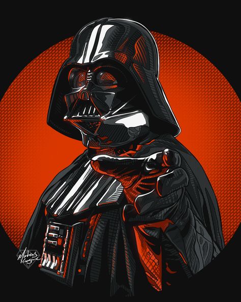 Awesome Star Wars Inspired Artworks | Daily design inspiration for creatives | Inspiration Grid Star Wars Painting, Darth Vader Star Wars, Anakin Vader, Star Wars Sith, Star Wars Design, Dark Side Star Wars, Vader Star Wars, Star Wars Empire, Star Wars Tattoo