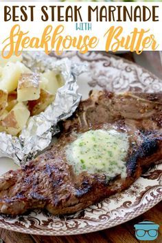 Make the best steak with this Best Steak Marinade and Steakhouse Butter. Make a restaurant style meal at home! Plus, learn how to grill a perfect steak! #grilling #steakmarinade #garlic butter Steakhouse Butter, Tarragon Butter, Tarragon Recipes, Best Steak Marinade, Flavored Butters, Compound Butters, The Best Steak, Butter Steak, Bbq Sauces