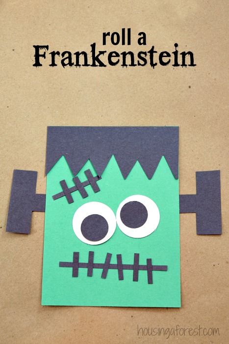 Halloween game for kids ~ Roll A Frankenstein Diy Halloween Party Games, Halloween Kita, Halloweenpyssel Barn, Halloween Party Games For Kids, Dulceros Halloween, Diy Halloween Party, Fun Halloween Party Games, Party Games For Kids, Halloween Infantil