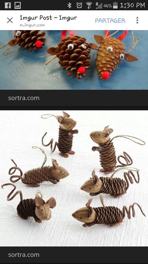 Pine Cone Animals Diy, Pine Cone Woodland Animals, Christmas Decorating Hacks, Pinecone Crafts Kids, Twig Crafts, Pinecone Crafts Christmas, Pinecone Crafts, Acorn Crafts, Fairy Garden Crafts