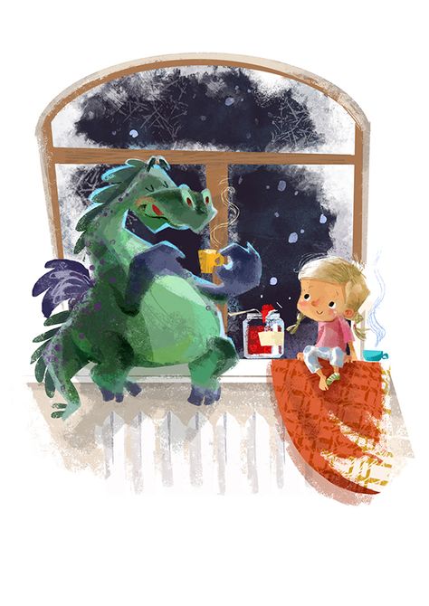 Anna Chernyshova, Kindergarten Drawing, Christmas Dragon, Dragon Tales, Cartoon Dragon, Fairy Dragon, Dragon Illustration, Cute Dragons, Illustration Girl