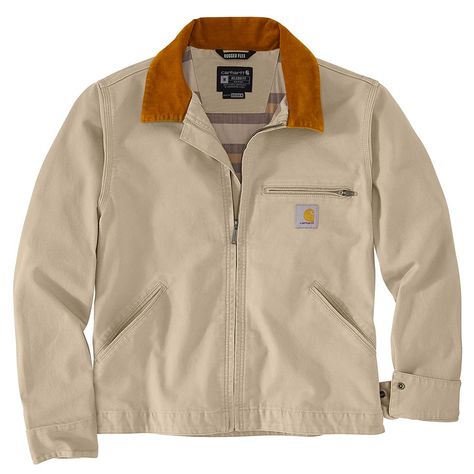 PRICES MAY VARY. Corduroy-trimmed collar; Lined body Built to move with Rugged Flex stretch technology Snap-adjustable hem Left-chest pocket with zipper closure Two lower front pockets Detroit Jacket, Mens Rugged, Duck Canvas, Carhartt Mens, Accessories Jacket, Mens Outerwear, Shirt Accessories, Outerwear Women, Custom Fit