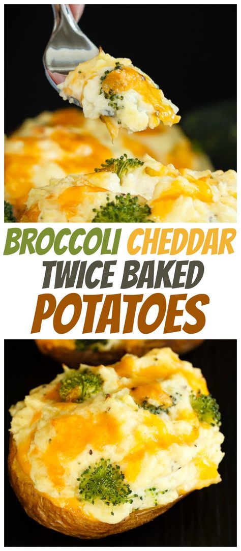 Cheese And Broccoli, Cheddar Potatoes, Broccoli Bake, Diy Easy Recipes, Twice Baked, Twice Baked Potatoes, Broccoli Cheddar, Baked Potatoes, Broccoli Recipes