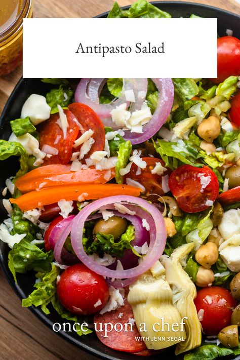 Antipasto Salad Gf Dinner, Once Upon A Chef, Antipasto Salad, Romaine Salad, Antipasto Platter, Grilled Meats, Healthy Food Recipes Clean Eating, Salad Sauce, Healthy Salad Dressing