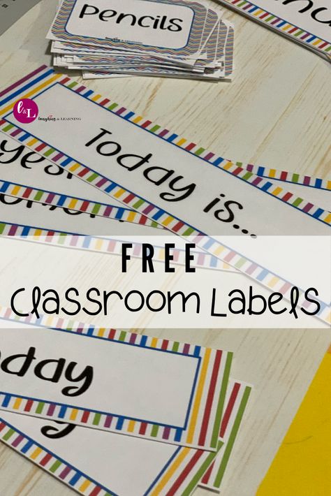 Laughing & Learning | Expose your learners to language and literacy as much as possible by creating a literacy rich environment. Download this free classroom labels and signs set! #classroomdecor #freeclassroomlabels #literacyrichenvironment #alphabet #classroomlabelswordwalls #classroomlabelsprintable Free Classroom Labels, What Is Literacy, Classroom Objectives, Labels For Classroom, Primary School Classroom, Free Printable Activities, School Success, Multi Language, Classroom Labels