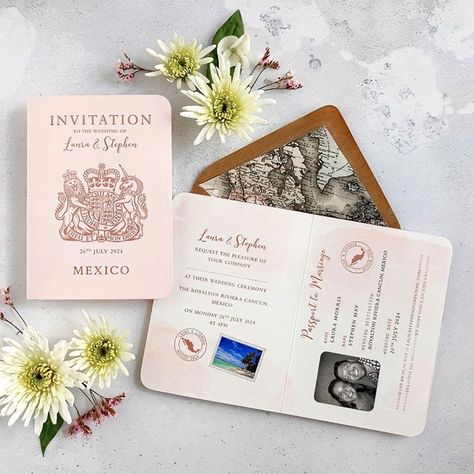 @ditsychic posted to Instagram: Ooh, there are some new designs coming.... I've been busy taking photos and I will be adding this new destination Passport Invitation to my website over the weekend. . If you want more details before then, feel free to get in touch. #weddinginvite #weddinginvitationdesign #weddinginvitationinspiration #weddinginvitesupplier #weddingpassport #passportinvitation #passport #customweddinginvitations #custominvites #etsywedding #etsybusiness #NOTHSPartner #NOTHS #dits Wedding Passport, Passport Invitations, Passport Wedding Invitations, Wedding Abroad, May Weddings, Etsy Wedding, Mexico Wedding, Etsy Business, Custom Wedding Invitations