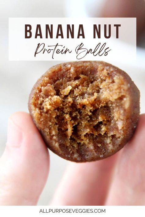 Made with mashed banana, almond butter and coconut flour, these 3 ingredient protein balls are chewy and dense, easy to make, and packed with nutrient-dense ingredients that make this a perfect healthy snack fit for one! If you like bananas and peanut butter together, then this banana and almond butter duo is a potent combo that makes the best kind of protein balls ever! #proteinballs #proteinrecipes #proteinsnacks #bananadesserts Protein Banana Balls, Banana Protein Balls Healthy, Protein Balls With Applesauce, Banana Nut Protein Balls, Banana Oatmeal Protein Balls, Healthy Snacks With Almond Butter, Peanut Butter Banana Balls, Peanut Butter Banana Protein Balls, Protein Truffle Balls