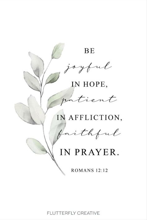 Bible Verse Painting, Be Joyful In Hope, Hope Bible Verses, Romans 12 12, Bible Verse Background, Comforting Bible Verses, Be Joyful, Bible Quotes Images, Ayat Alkitab