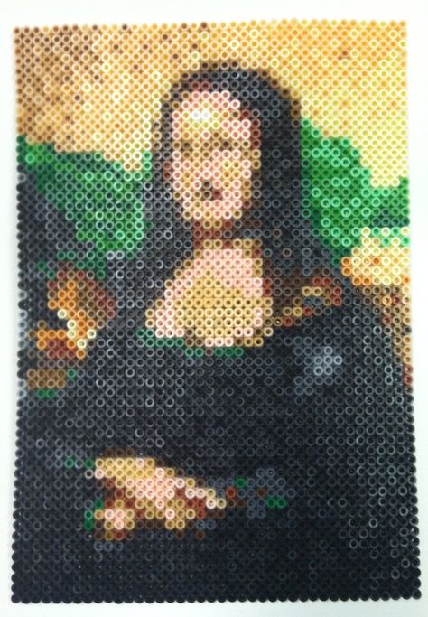 Art Mona Lisa, Hama Art, Perler Art, Character Description, Drawing Tools, Hama Beads, Favorite Child, Perler Beads, How To Make Beads