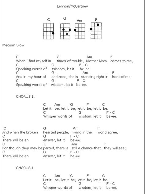 Let It Be Beatles Ukulele, Ukelele Chords Ukulele Songs, Ukulele Songs Beginner, Learning Ukulele, Ukulele Chords Chart, Ukulele Chords Songs, Uke Songs, Easy Guitar Songs, Not Musik