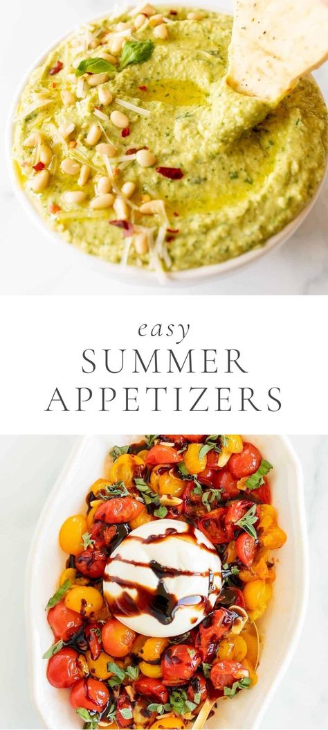 Housewarming Appetizer Ideas, Luncheon Appetizer Ideas, Party Appetizers Make Ahead, End Of Summer Appetizers, Hosting Food Ideas Appetizers, Healthy Happy Hour Appetizers, Ravinia Food Ideas, Light Summer Appetizers Easy, Appetizer Before Steak Dinner