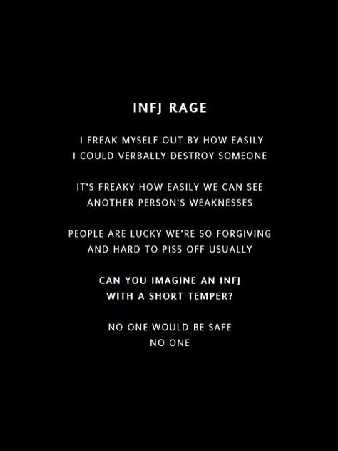 Infj Rage, Dark Infj, Infj Personality Facts, Myers Briggs Infj, Personalidad Infj, Short Temper, Infj Psychology, One Mistake, Intj And Infj