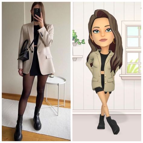 Aesthetic Snap Bitmoji Outfits, Mom Bitmoji Outfits, Snapchat Outfits Bitmoji Ideas Aesthetic, Bitmoji Winter Outfits Ideas, Bit Emoji Outfits Snapchat Winter, Fall Bitmoji Outfits 2023, Bitmoji Outfit Ideas Aesthetic, Aesthetic Winter Bitmoji Outfits, Korean Bitmoji Outfits