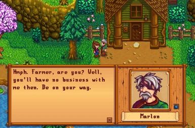 Make Marlon Real at Stardew Valley Nexus - Mods and community Adventurer's Guild, Flower Dance, Cardboard Cutout, The Mod, Black Tree, Games Images, Cherry Bomb, Stardew Valley, Popular Games