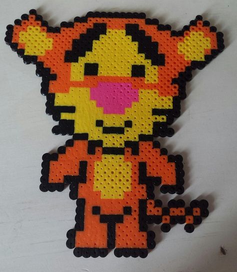 Baby Tigger perler beads by Scarlett-Ibis Scarlett Ibis, Hama Disney, Hamma Beads Ideas, Perler Creations, Ansan, Melty Bead Patterns, Pearl Beads Pattern, Easy Perler Beads Ideas, Fuse Bead Patterns