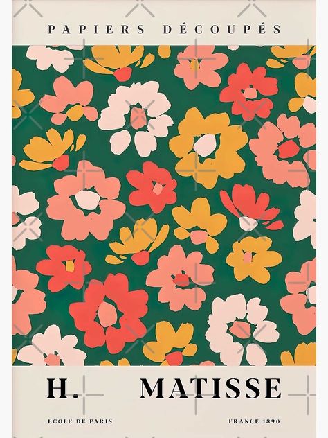 "Papiers Decoupes H. Matisse Ecole De Paris France 1890 - Spring Flower Market " Poster for Sale by douglasNVD | Redbubble Gallery Wall Colorful, Gallery Wall Canvas, Polka Dot Bedding, Canvas Gallery Wall, Flowers Paintings, Aesthetic Posters, Nordic Poster, Pictures For Living Room, Wall Canvas Painting