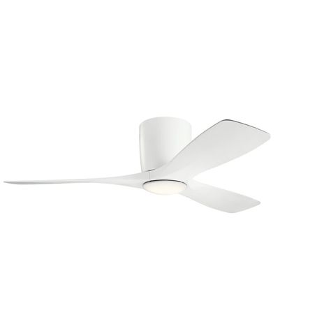 George Oliver 48'' Mcgrew 3 - Blade LED Standard Ceiling Fan with Wall Control and Light Kit Included & Reviews | Wayfair 3 Blade Ceiling Fan, White Ceiling Fan, Decorating Styles, Kichler Lighting, Flush Mount Ceiling Fan, Subtle Elegance, White Ceiling, Led Ceiling Fan, Wall Fans