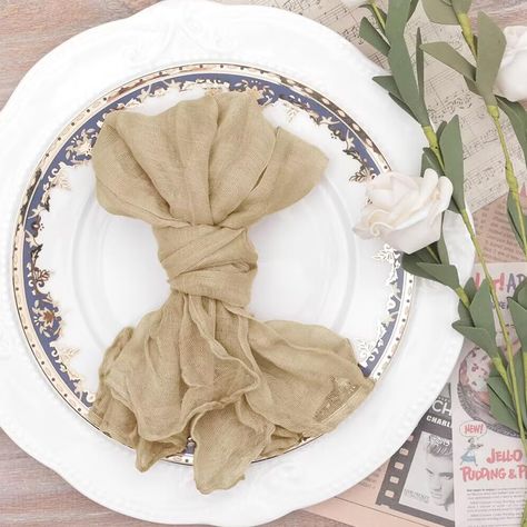 PRICES MAY VARY. Package: 10 pieces of 21"x21" guaze cloth napkins. Material: 100% natural soft cotton. Hand-dyed color and all edges are carefully stitched. Features: Whether knotted, folded into any shape you like, or laid flat as a placemat, these soft cheesecloth napkins are stylish. Or they can be matched with napkin rings to suit different needs and styles. Occasions: Can be used in various occasions, such us dinner party, baby shower, wedding, bridal shower, banquet, Easter, and other occ Cheese Cloth Napkins, Cheesecloth Napkins, Cloth Napkin Folding, Easter Baby Shower, Fall Napkins, Events Decor, Cotton Wedding, Valentines Day Baby, Christmas Events