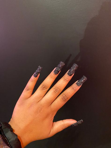 Venom Nails Designs, Venom Nails Acrylic, Spider Web Acrylic Nails, Venom Nail Art, Tap Nails, Venom Nails, Spider Web Nails, Nail Vibes, Brown Acrylic Nails