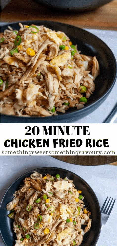 Put your leftover roast chicken to good use and make this delicious Leftover Chicken Fried Rice! This classic Chinese style recipe is very easy, delicious and takes just 20 minutes to make. #chickenfriedrice #leftoverchickenfriedrice #leftoverroastchickenrecipe Leftover Chicken Recipes Easy, Chicken Leftovers, Rice Ideas, Leftover Roast Chicken, Leftover Chicken Recipes, Roast Chicken Leftovers, Rice Recipes For Dinner, Leftover Recipes, Leftover Rotisserie Chicken