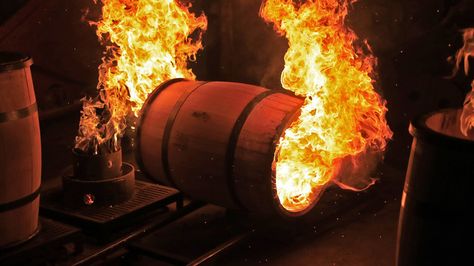 Why Charred Barrels Are Essential To Bourbon Production Recycled Barrel, Charred Wood, American Whiskey, Dragons Breath, Bourbon Barrel, Oak Barrel, Tasting Table, Flavor Profiles, New Flavour