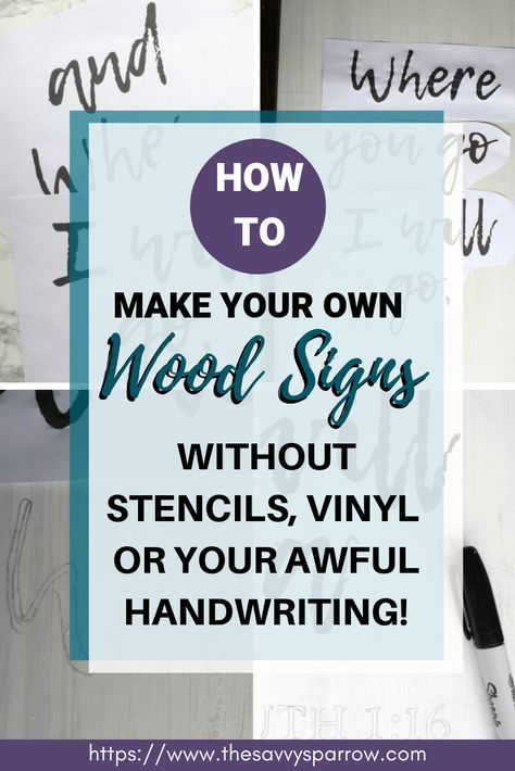 Want to learn how to make DIY wood signs if you have awful handwriting?  Click here for how to make farmhouse rustic wood signs without stencils or vinyl!  This easy method to make easy wood signs is perfect if your handwriting looks like chicken scratch! Make your own signs for your farmhouse living room decor! Large Wood Signs, Farmhouse Wood Signs, Farmhouse Living Room Decor, Make Your Own Sign, Easy Diy Decor, Farmhouse Wood Sign, Easy Wood, Diy Wood Signs, Chicken Scratch