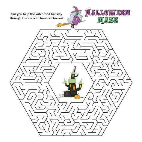 Kids Halloween Mazes Printable Activities Halloween Printable Activities, Mazes Printable, Kids Halloween Activities, Halloween Activity Sheets, Mazes For Kids Printable, Halloween Maze, Printable Mazes, Mazes For Kids, Halloween Activities For Kids