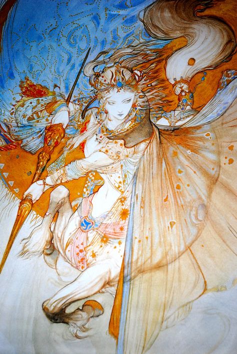 The Centaur, Yoshitaka Amano, Final Fantasy Art, Shizuoka, Ethereal Art, Dreamy Art, Japanese Artists, Asian Art, Final Fantasy