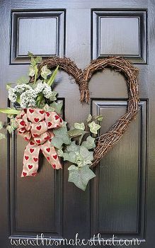 make a simple grapevine wreath for valentine s day this year, crafts, how to, seasonal holiday decor, valentines day ideas, wreaths Door Decorations Ideas, Pretty Doors, Vine Ideas, Diy Grapevine Wreath, Front Door Decorations, Moon Flowers, Diy Spring Wreath, Vine Wreath, Natural Wreath