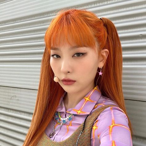 Orange Icons:), Kpop Hair, Hair Icon, Red Velvet Seulgi, Orange Hair, Girl Cakes, Ginger Hair, Neon Orange, Kpop Girl Groups