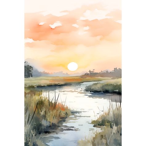 Paluxy River, Glen Rose, Texas High quality print from original watercolor painting To see more paintings, please visit my shop: www.etsy.com/shop/PaintingsDanArt - Giclee print on acid-free archival paper - Printed from original watercolor painting - Multiple sizes to choose from - Frame is not included. The print is not framed! Museum-quality posters made on thick and durable matte paper. Add a wonderful accent to your room, nursery and office with these posters that are sure to brighten any environment. Since I was often asked about paintings that I have already sold or about certain sizes, I decided to offer some of my paintings in the form of art prints. For this I have chosen a printing company that will help me and whose quality I trust. Please note that the colors may vary slightly Watercolor River Easy, Neutral Sunset, Sunset Meadow, Glen Rose Texas, Watercolor Painting Landscape, Meadow Art, Lake Artwork, Glen Rose, Watercolor Landscapes