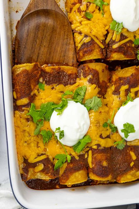 Chicken Enchiladas with Corn Tortillas - Megan vs Kitchen White Corn Tortilla Recipes, Chicken Enchiladas With Corn Tortillas, Enchiladas With Corn Tortillas, Enchilada Casserole With Corn Tortillas, Casserole With Corn Tortillas, Casserole With Corn, Sausage And Peppers Sandwich, Tortilla Recipes, Corn Tortilla Recipes