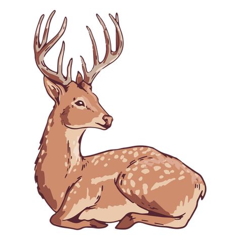 Sat animal deer illustration  PNG Design Deer Vector Illustration, Deer Images, Deer Vector, Deer Graphic, Deer Drawing, Deer Illustration, Graphic Wall, Design Layouts, Deer Design