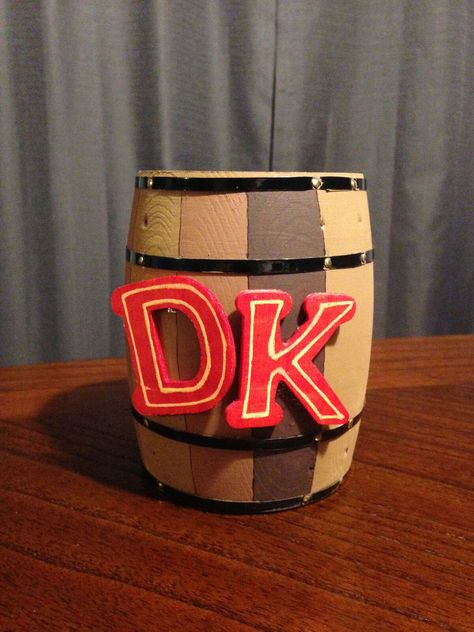 Donkey Kong Trunk Or Treat, Donkey Kong Decor, Donkey Kong Decorations, Donkey Kong Barrel, Donkey Kong Party, Mario Room, Super Mario Bros Party, Cute Promise Rings, Mario Bros Party