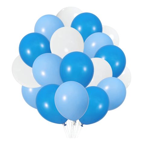 PRICES MAY VARY. Material: white blue latex balloons, selected latex material, good toughness, not easy to burst, round and full, bright colors, thicker and more durable than ordinary balloons Package includes: 12 inch white balloons 100 pcs + Blue balloons 100 pcs + Light Blue Balloons 100 pcs Use: white blue balloons can be used to make balloon arches, balloon columns, balloon garlands, balloon walls, and other event decorations Blue white matte balloons are versatile and can add atmosphere to Blue And White Balloons, Light Blue Balloons, Matte Balloons, Balloon Walls, Balloons Decoration, Balloon Arches, Event Decorations, Balloon Backdrop, Balloon Columns