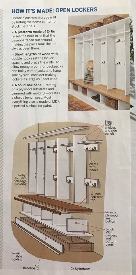 Mushroom Locker Plans, Mud Room Garage Diy, Diy Entry Lockers, Mud Locker Ideas, Mud Room Built Ins Diy, How To Build Mudroom Lockers, Built In Mud Room Storage, Mudroom Locker Dimensions, Mudroom Lockers Diy Plans