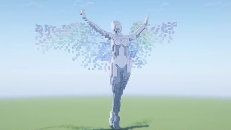 White angel Minecraft Map Minecraft Angel Statue, Statue Minecraft, Not My Job, Angel Statue, Minecraft Map, White Angel, Angel Statues, My Job, Minecraft