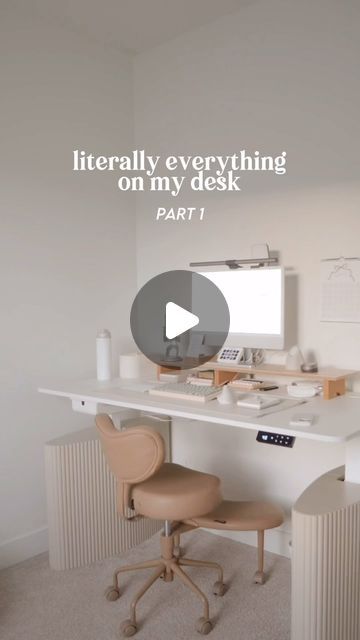 Chelle ♡ on Instagram: "It’s heree!! The long awaited desk tour 🤭 There’s a part 2 because I couldn’t fit it all into one 😅 Every single thing is 🔗-ed under “desk setup”! If you can’t find something, just leave a comment! I spent a long time making sure I loved every single thing on my desk, and I hope you find some things you love too! 🤭🌸

#desksetup #deskaesthetic #wfhsetup" Home Office Monitor Setup, Home Office Styling, White Desk Ideas, Double Monitor Setup Home Office, Standing Desk Aesthetic, Double Monitor Setup, Desk Setup Aesthetic, Work From Home Desk Setup, Aesthetic Desk Setup