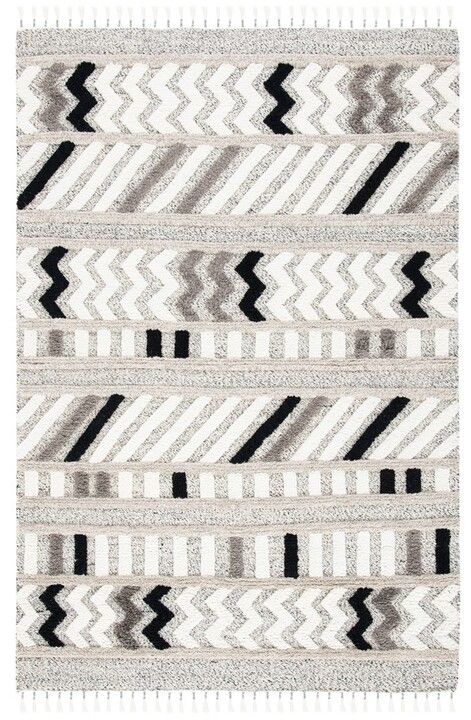 Eclectic Area Rug, Rug Ivory, Black Area Rugs, Geometric Area Rug, Black Rug, Ivory Rug, Contemporary Area Rugs, Area Rugs For Sale, Geometric Rug