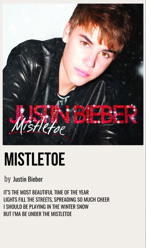 minimal poster of the song mistletoe by justin bieber Justin Bieber Album Cover, Justin Bieber Mistletoe, Justin Bieber Christmas, Justin Bieber Albums, Album Polaroid Poster, Justin Bieber Music, Justin Bieber Concert, Justin Bieber Songs, Justin Bieber Posters