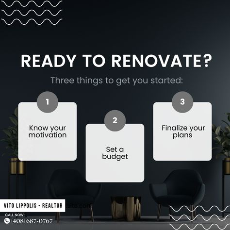 A good rule of thumb for budgeting is taking your budget and adding 10-15%. What would you love to renovate? Contact me today for any real estate questions Vito Lippolis DRE# 01351146 vito@vitohomes.com P: (408) 687-0767 #home #house #listreports #homereno #renovate #renovations #realestate #realtor #realestateagent #hometips #investment #vitohomes #VitoLippolis Construction Marketing Ideas Social Media, Real Estate Questions, Dj Photos, Real Estate Articles, Social Media Management Tools, Real Estate Video, Rule Of Thumb, Free Social Media, Real Estate Tips