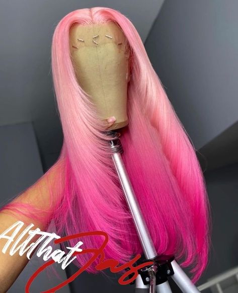 #follow #rudegyalkyasia #hair #hairstyles #haircare #hairgoals #wigs #pink #ombre #beautyblog #blog #blogger #blogging Lace Fronts, Banana Hair Clips, Creative Hair Color, Banana For Hair, Barbie Hair, Frontal Hairstyles, Pink Wig, Pretty Hair Color, Hot Hair Styles