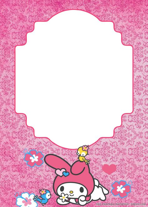 Nice (FREE PRINTABLE) – Lovely Hello Kitty Birthday Invitation Templates #free #freeinvitation2019 #birthday #disney #invitations #invitationtemplates My Melody Invitation Template, My Melody Party Invitation, My Melody Invitation Card, My Melody Invitation, Sanrio Invitation, Hello Kitty Birthday Invitation, Hello Kitty Invitation Card, Bday Template, Hello Kitty Birthday Invitations