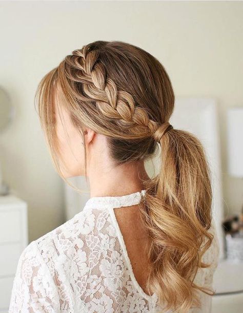 While we celebrate homecoming in different ways (fall harvest, football game, fun festival, reunion, dance), one thing is for sure: looking our best. Enter Southern Living with inspiration for every gal and every formality, from elegant updos to casual half-up hairstyles. Find your dream homecoming hairstyle with some of the looks we've pulled. #homecominghair #promhair #hairideas #hairstyleideas #updo #curly #southernliving Braid Ponytail, French Braid Hairstyles, Fishtail Braid, Long Hair Wedding Styles, Peinados Fáciles Para Cabello Corto, Hair Wedding, Penteado Cabelo Curto, Trending Hairstyles, Wedding Hairstyles For Long Hair