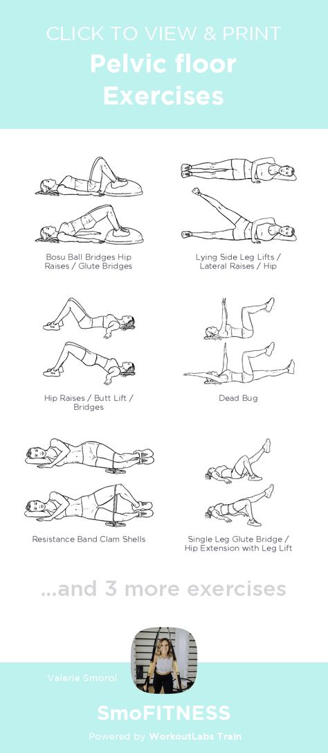 Pelvic floor Exercises – SmoFITNESS – click to view and print this illustrated exercise plan created with #WorkoutLabsFit Building Pelvic Floor, Abdominal Floor Exercises, Pelvic Floor Exercises Before Delivery, Pelvic And Core Exercises, Pelvic Floor Exercises Post C Section, Pelvic Floor Safe Ab Exercises, Pelvic Instability Exercises, How To Strengthen Pelvic Floor, How To Tighten Your Pelvic Floor