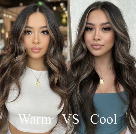 Light Hair Color For Morena, Hair Tones For Fair Skin, Balayage On Black Hair With Money Piece, Hair Colors On Asian Hair, Hair Color For Latinas Skin Brown Eyes, Dark Brown Hair Front Highlights, Fall Hair Latina, Winter Going Out Outfit Night Bar 2023, Dark Brown Hair With Highlights Layers