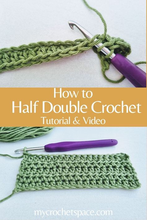 Double Crochet Video Tutorial, How To Do A Half Double Crochet Stitch Video, Half Crochet Stitch, How To Do Half Double Crochet, How To Half Double Crochet Video, How To Do Half Double Crochet Stitch, Half Double Crochet Tutorial Videos, Easy Crochet Stitches For Beginners Videos, How To Do A Half Double Crochet Stitch