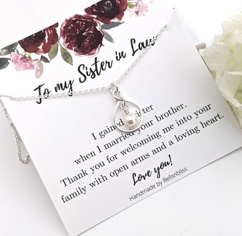 Sister In Law Speech Wedding, Sister In Law Gifts Wedding, Letter To Sister In Law On Wedding Day, Note To Sister In Law On Wedding Day, Sister In Law Wedding Gift, Sister In Law Wedding, Gift For Sister In Law, Law Necklace, In Law Christmas Gifts