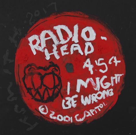 Off the Record / Radiohead / I Might Be Wrong - Title : Off the Record / Radiohead / I Might Be Wrong Radiohead Aesthetic, Radiohead Art, Radiohead Poster, Salem Art, Seven Fishes, Art Degree, Bachelor Of Fine Arts, Contemporary Abstract Painting, Painting Still Life