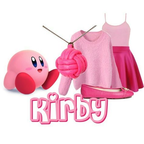 Polyvore Kirby Outfit Kirby Themed Outfits, Kirby Inspired Outfit, Kirby Halloween Costume, Kirby Outfit, Kirby Costume, Kirby Cosplay, Kirby Nintendo, Disneyland Planning, Trip Outfit